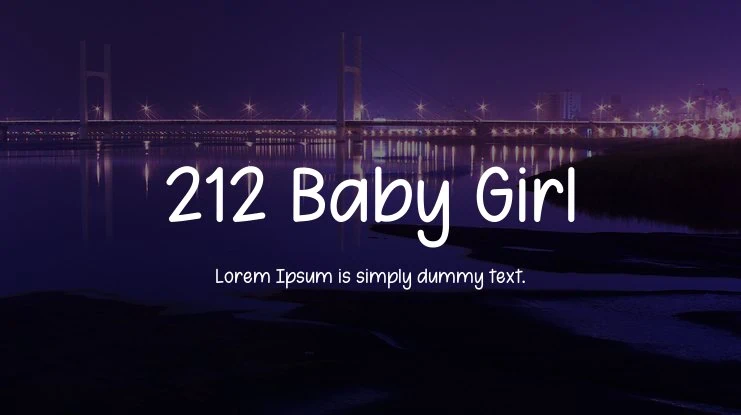 212 Baby Girl Font