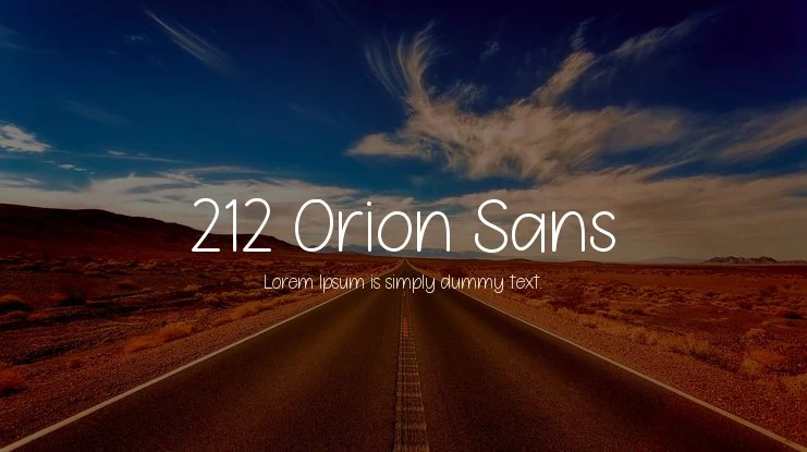 212 orion sans font 1