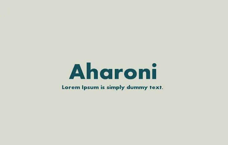 Aharoni Font Family Free Download
