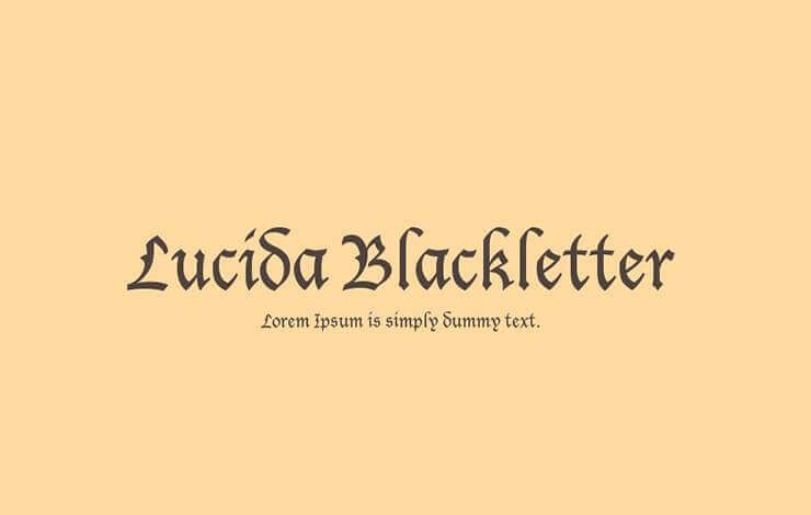 Lucida Blackletter Font Family Free Download