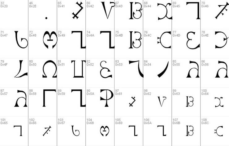 Enochian Font Free Download