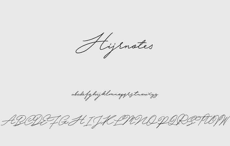 Hijrnotes font Family Free Download