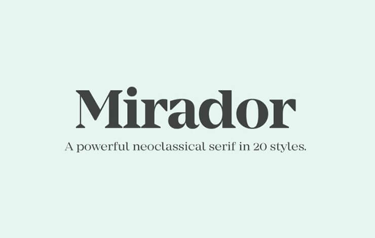 Mirador Font Famiy Free Download