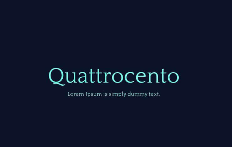 Quattrocento Font Family Free Download