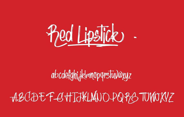 Red Lipstick Font Free Download