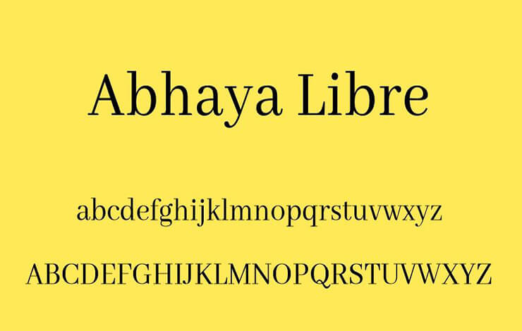 Abhaya Libre Font Free Download - Font Sonic