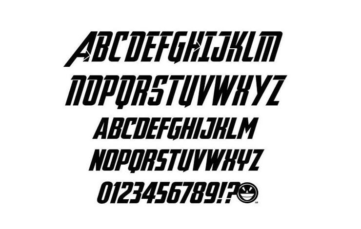 Avengers Infinity War Font Family Download