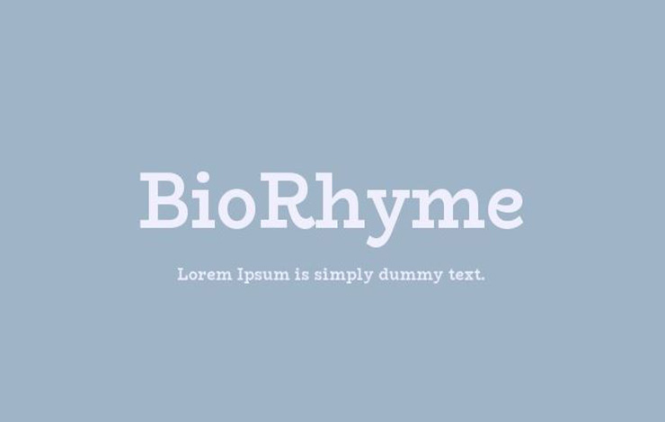 Biorhyme Font Family Fre Download