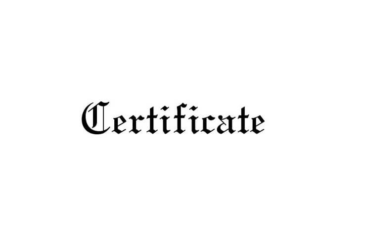 Certificate Font Family Free Download