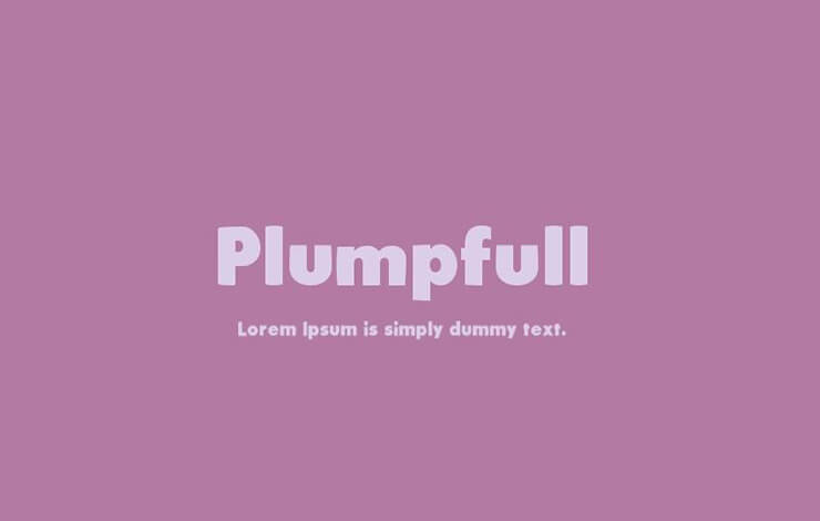Plumpfull Font Family Free Download