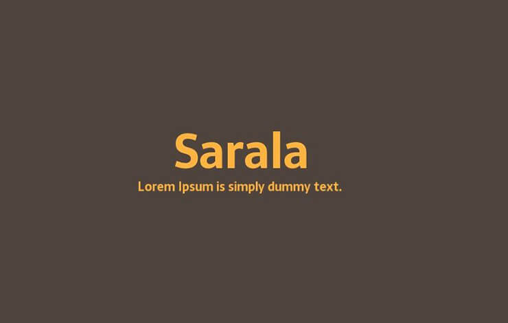Sarala Font Family Free Download