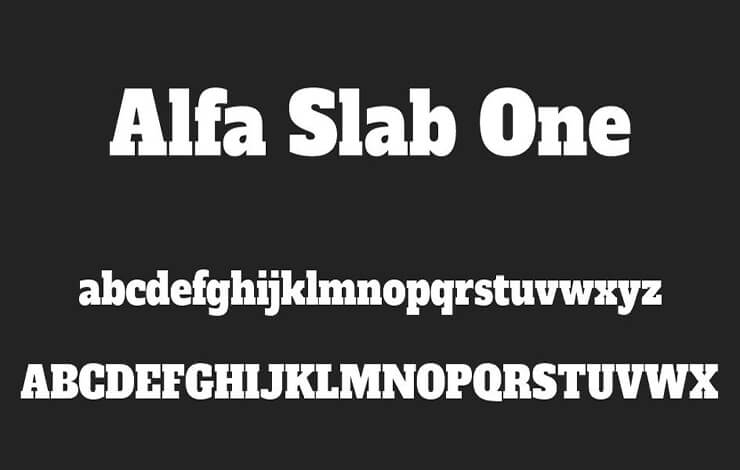 Alfa Slab One Font Family Free Download