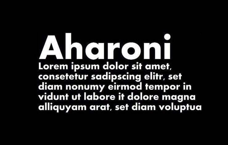 Aharoni Font Free Download