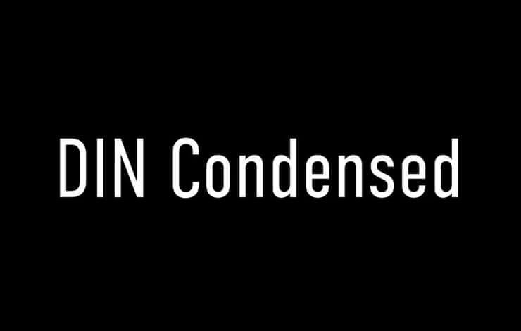 din condensed font free download windows