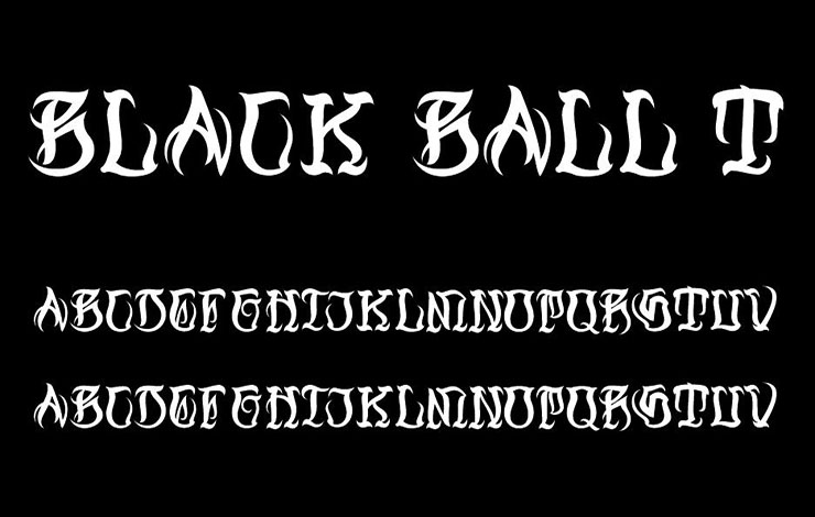 Black Ball Tattoo Font Free Download