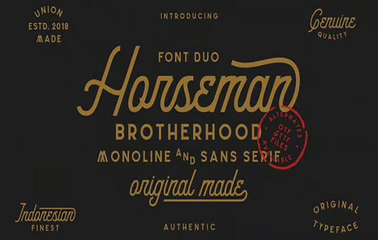 Horseman Font Family Free Download