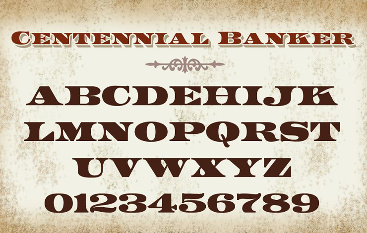 LHF Centennial Banker Font Family Free Download