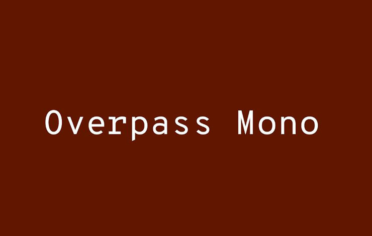 Overpass Mono Font Family Free Download