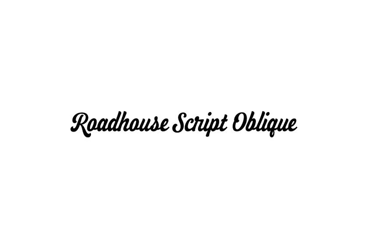 Roadhouse Script Oblique Font Famiy Free Download