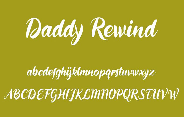 Daddy Rewind Font Free Download