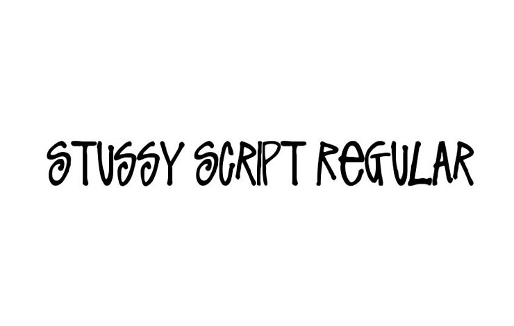 Stussy Script Regular Font Family Free Download